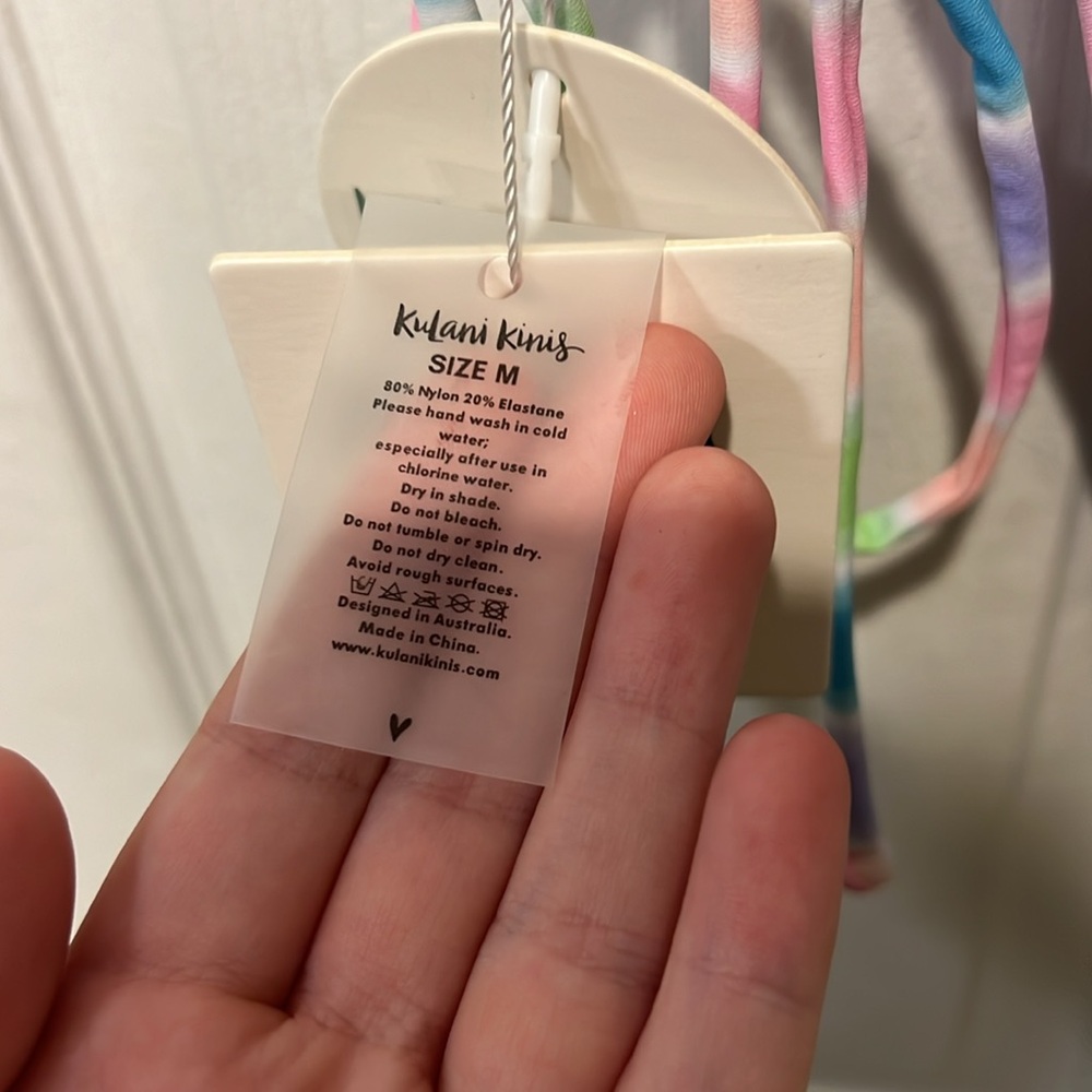 NWT Kulani Kinis Fun Full Coverage Tie Side Bikini Bottom in Fairy Floss Color! - Picture 5 of 8